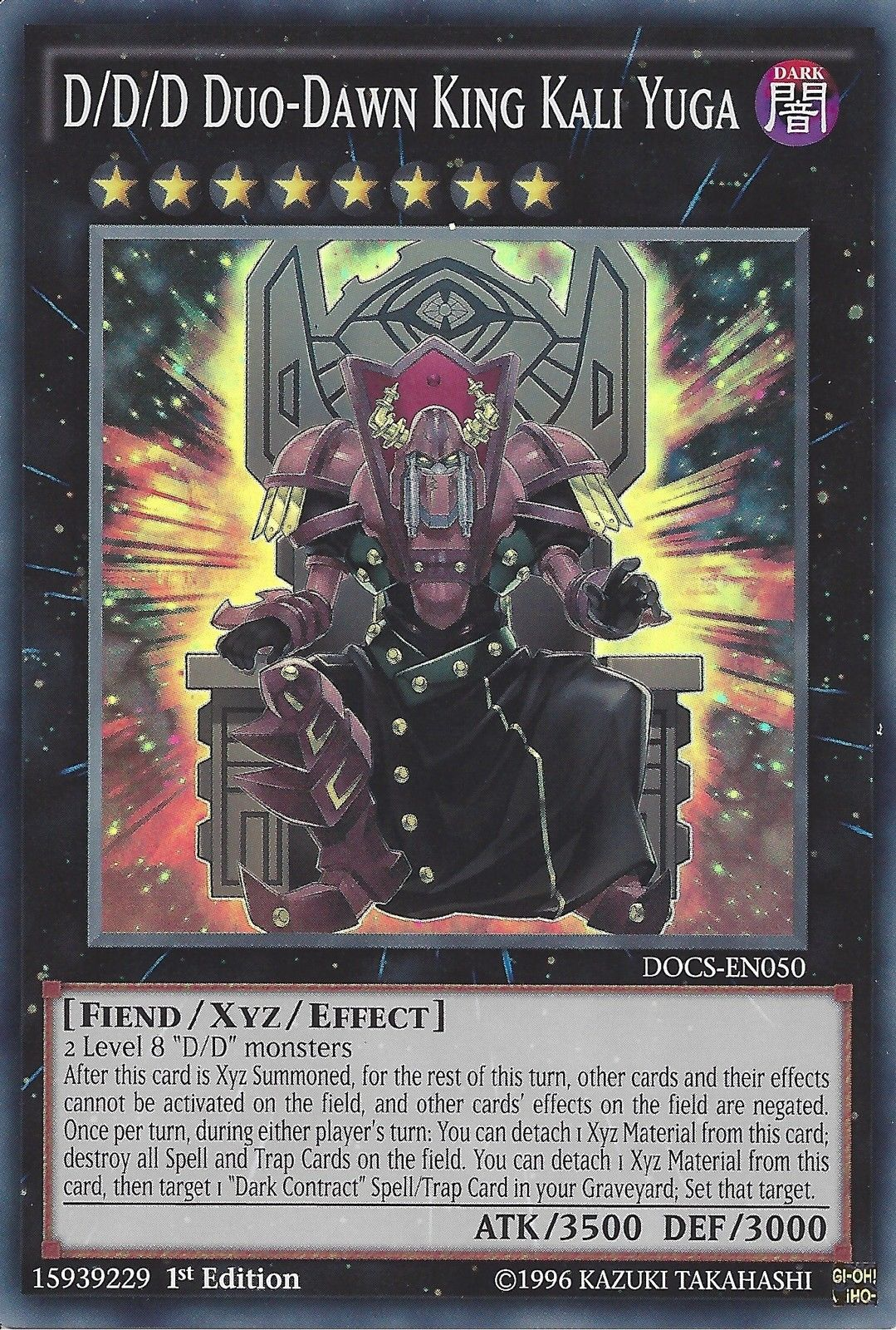 D/D/D Duo-Dawn King Kali Yuga [DOCS-EN050] Super Rare | Jomio and Rueliete's Cards and Comics