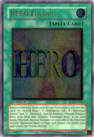 HERO Flash!! (UTR) [EOJ-EN042] Ultimate Rare | Jomio and Rueliete's Cards and Comics