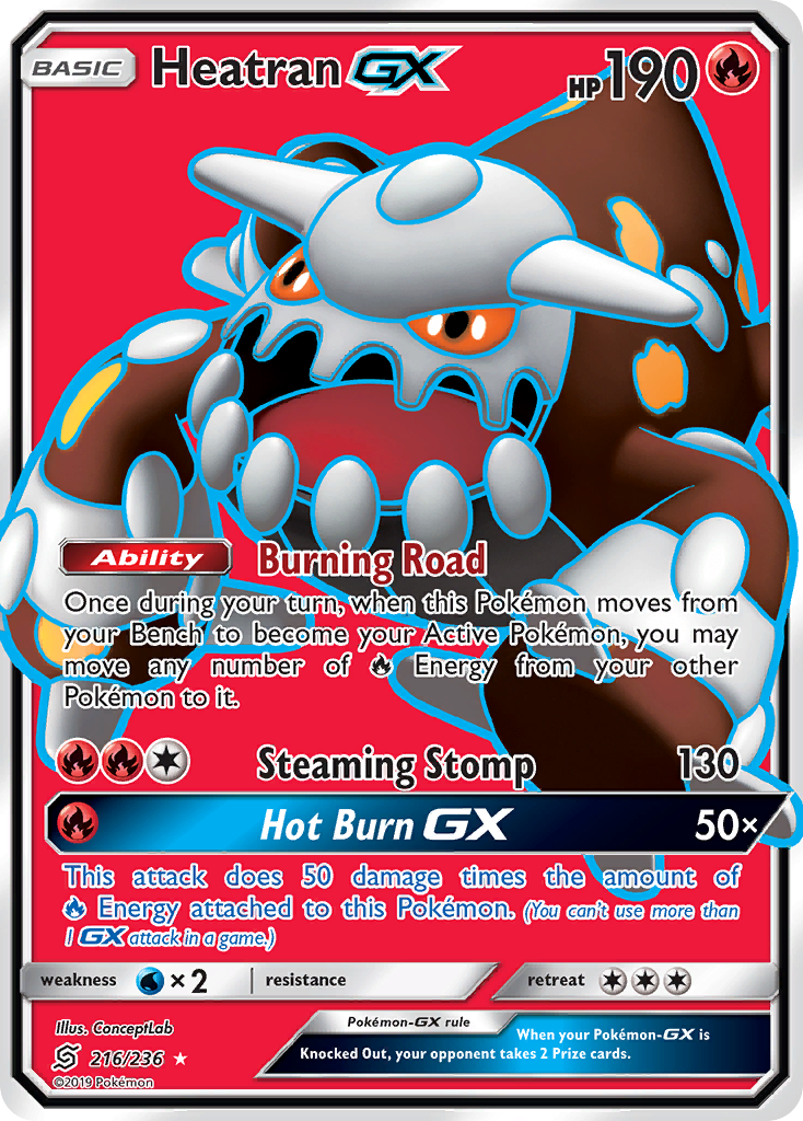 Heatran GX (216/236) [Sun & Moon: Unified Minds] | Jomio and Rueliete's Cards and Comics