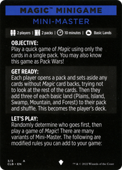 Mini-Master (Magic Minigame) [Commander Legends: Battle for Baldur's Gate Minigame] | Jomio and Rueliete's Cards and Comics