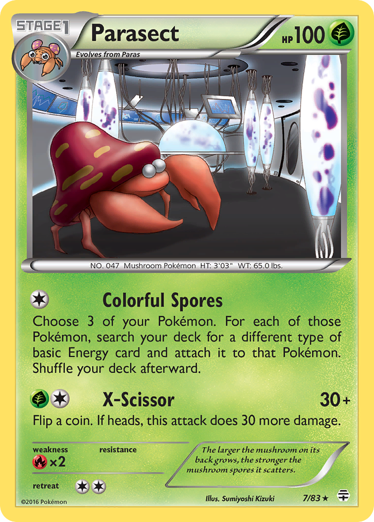 Parasect (7/83) [XY: Generations] | Jomio and Rueliete's Cards and Comics