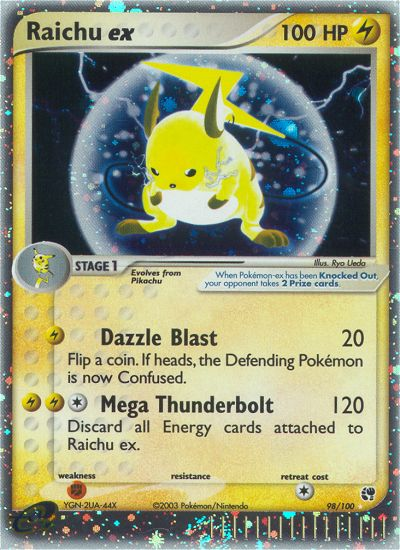Raichu ex (98/100) [EX: Sandstorm] | Jomio and Rueliete's Cards and Comics