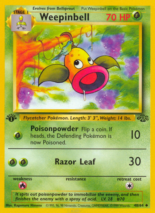 Weepinbell (48/64) [Jungle 1st Edition] | Jomio and Rueliete's Cards and Comics