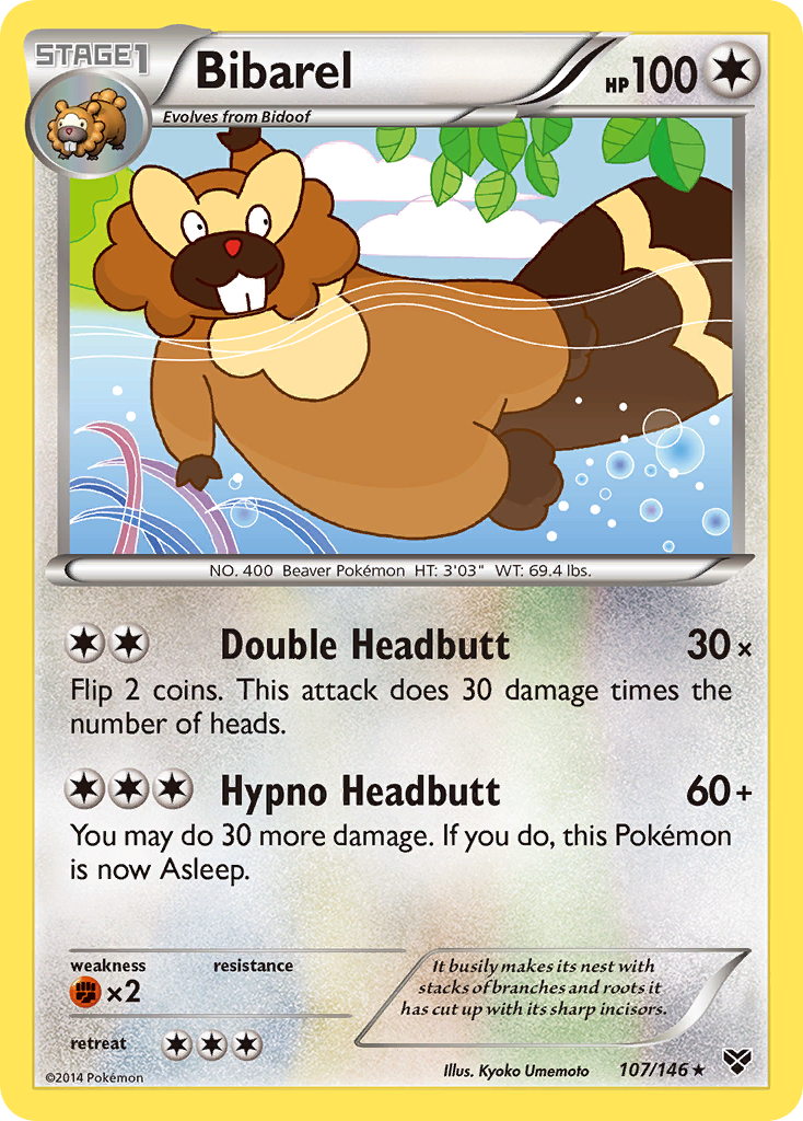 Bibarel (107/146) [XY: Base Set] | Jomio and Rueliete's Cards and Comics