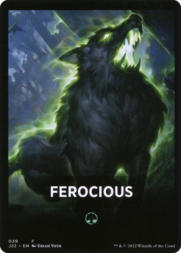 Ferocious Theme Card [Jumpstart 2022 Front Cards] | Jomio and Rueliete's Cards and Comics