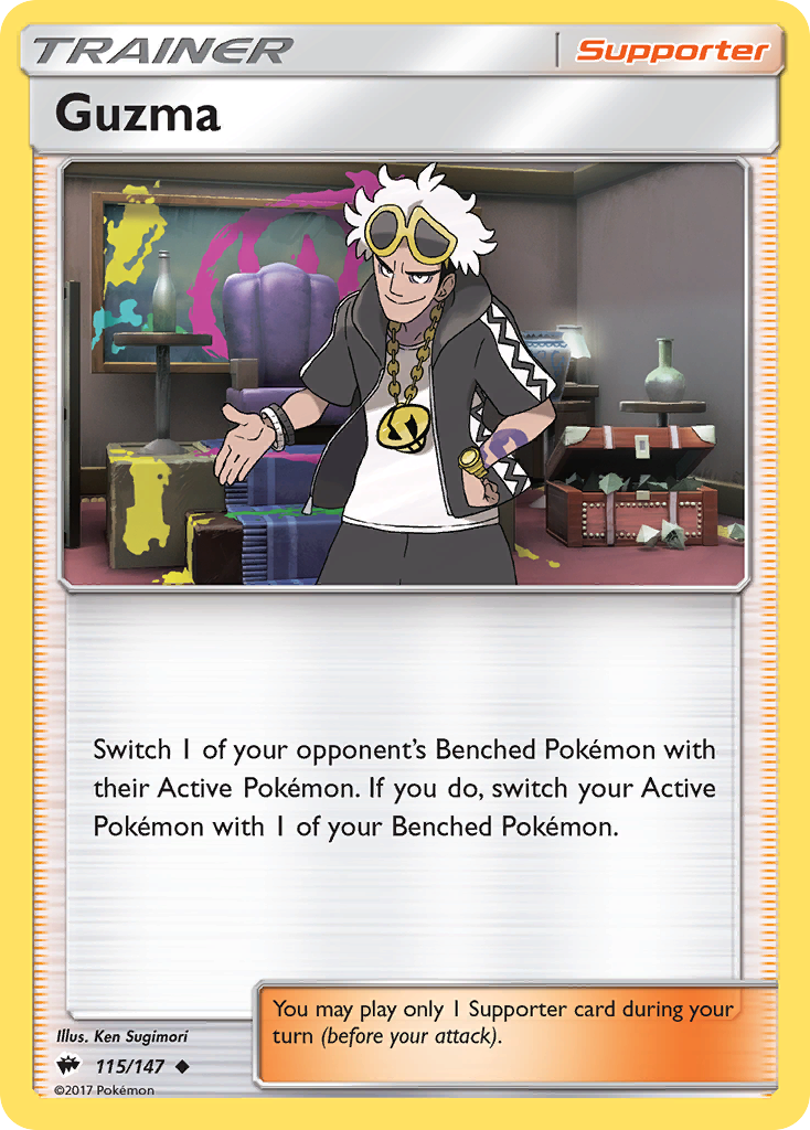 Guzma (115/147) [Sun & Moon: Burning Shadows] | Jomio and Rueliete's Cards and Comics