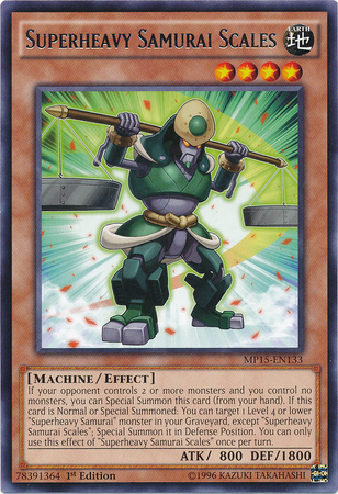 Superheavy Samurai Scales [MP15-EN133] Rare | Jomio and Rueliete's Cards and Comics