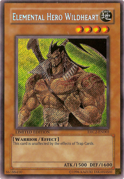 Elemental HERO Wildheart [EHC2-EN003] Secret Rare | Jomio and Rueliete's Cards and Comics