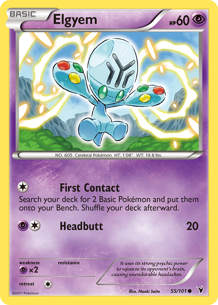 Elgyem (55/101) [Black & White: Noble Victories] | Jomio and Rueliete's Cards and Comics