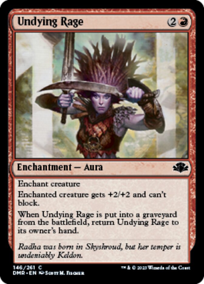 Undying Rage [Dominaria Remastered] | Jomio and Rueliete's Cards and Comics