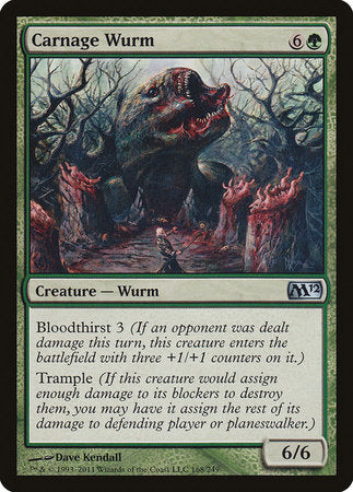 Carnage Wurm [Magic 2012] | Jomio and Rueliete's Cards and Comics