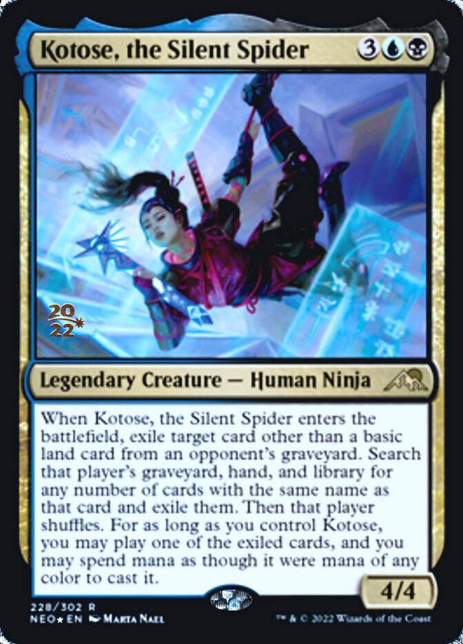 Kotose, the Silent Spider [Kamigawa: Neon Dynasty Prerelease Promos] | Jomio and Rueliete's Cards and Comics