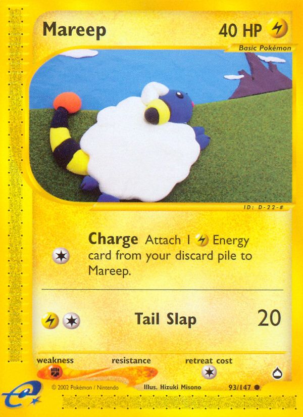 Mareep (93/147) [Aquapolis] | Jomio and Rueliete's Cards and Comics