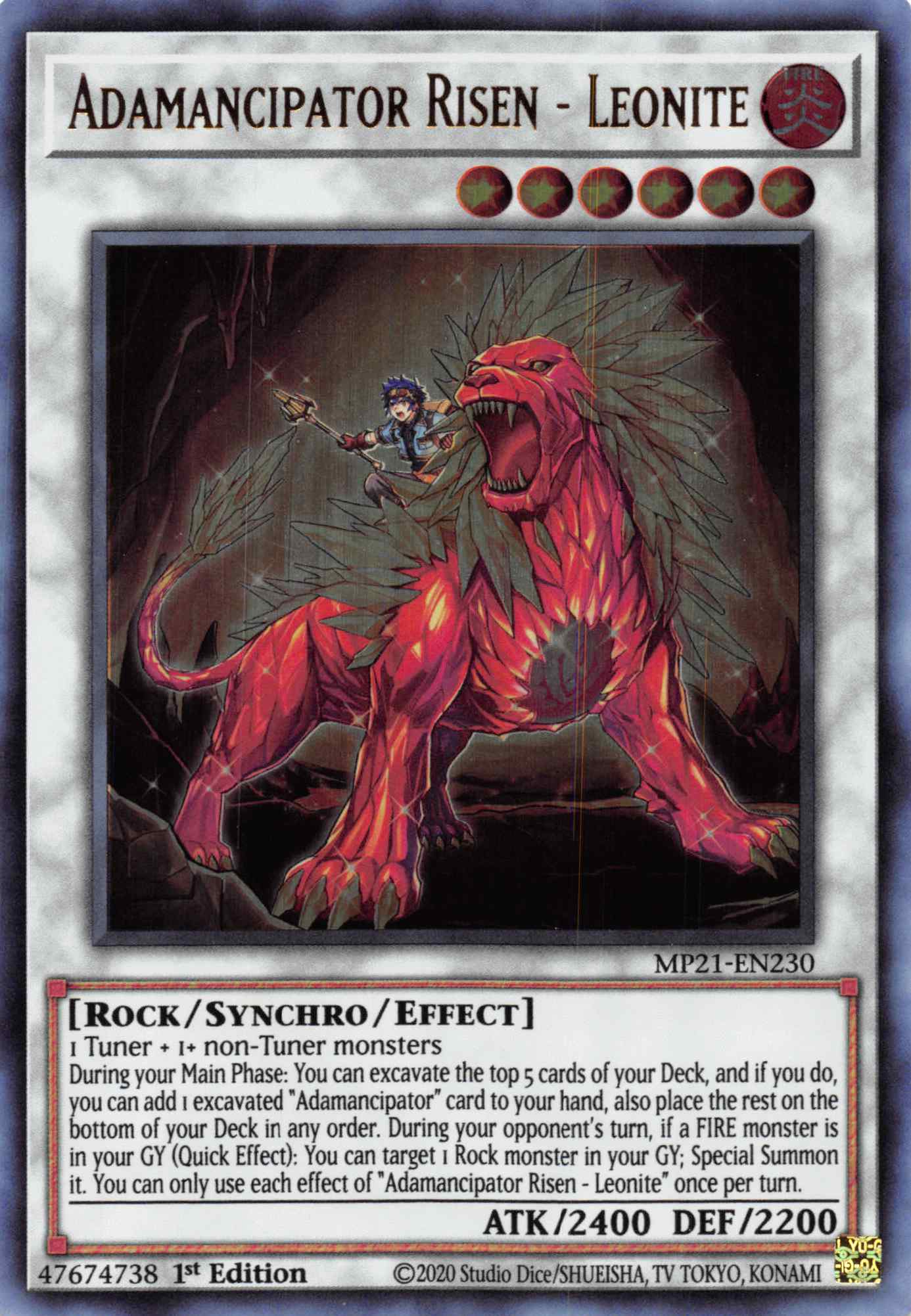 Adamancipator Risen - Leonite [MP21-EN230] Ultra Rare | Jomio and Rueliete's Cards and Comics