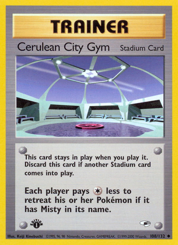 Cerulean City Gym (108/132) [Gym Heroes 1st Edition] | Jomio and Rueliete's Cards and Comics