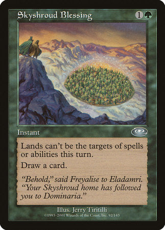 Skyshroud Blessing [Planeshift] | Jomio and Rueliete's Cards and Comics