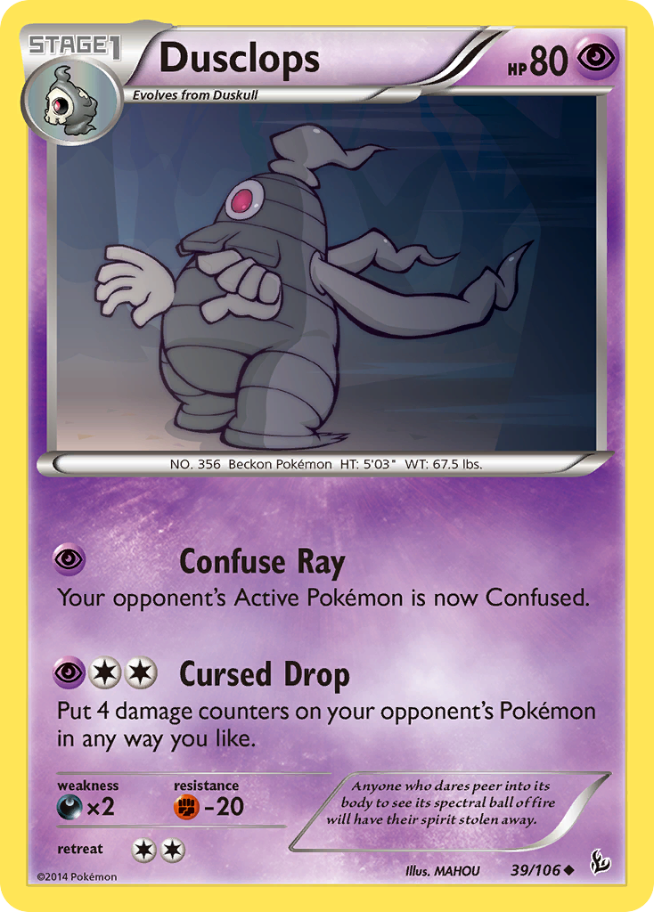 Dusclops (39/106) [XY: Flashfire] | Jomio and Rueliete's Cards and Comics