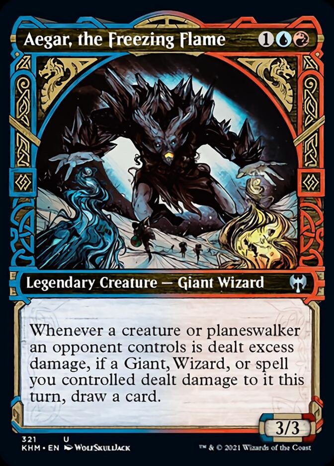 Aegar, the Freezing Flame (Showcase) [Kaldheim] | Jomio and Rueliete's Cards and Comics