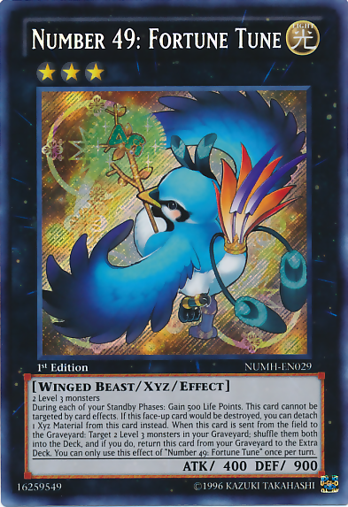 Number 49: Fortune Tune [NUMH-EN029] Secret Rare | Jomio and Rueliete's Cards and Comics