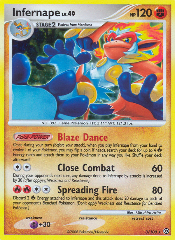 Infernape (3/100) [Diamond & Pearl: Stormfront] | Jomio and Rueliete's Cards and Comics