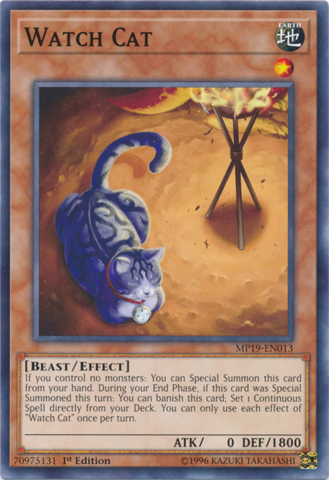 Watch Cat [MP19-EN013] Common | Jomio and Rueliete's Cards and Comics