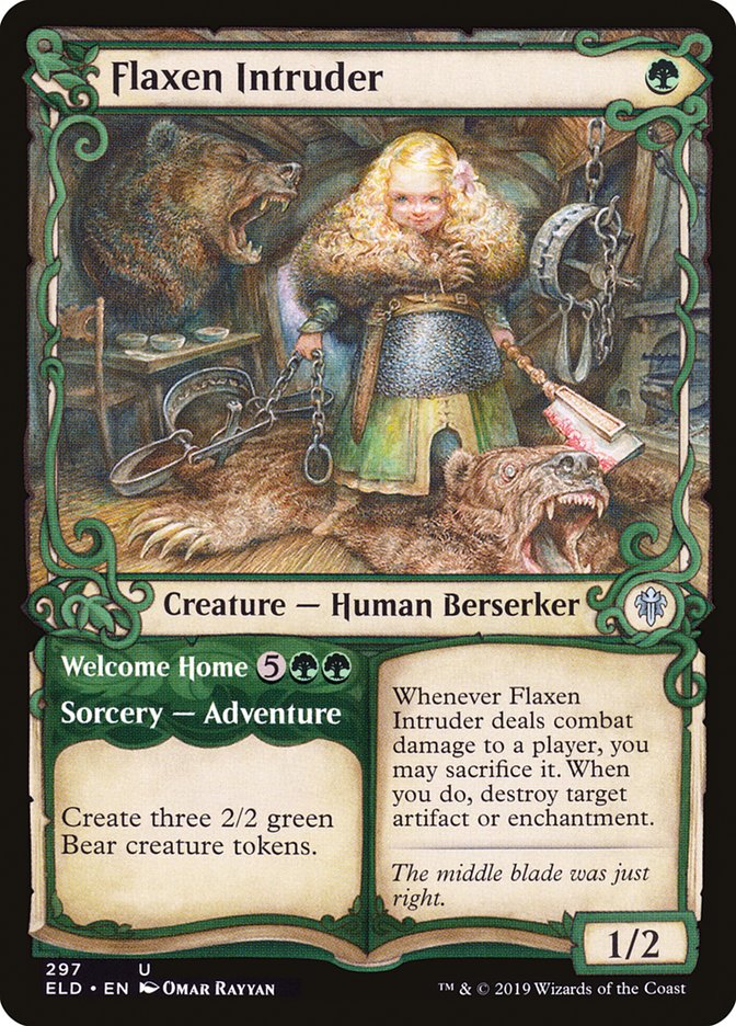 Flaxen Intruder // Welcome Home (Showcase) [Throne of Eldraine] | Jomio and Rueliete's Cards and Comics