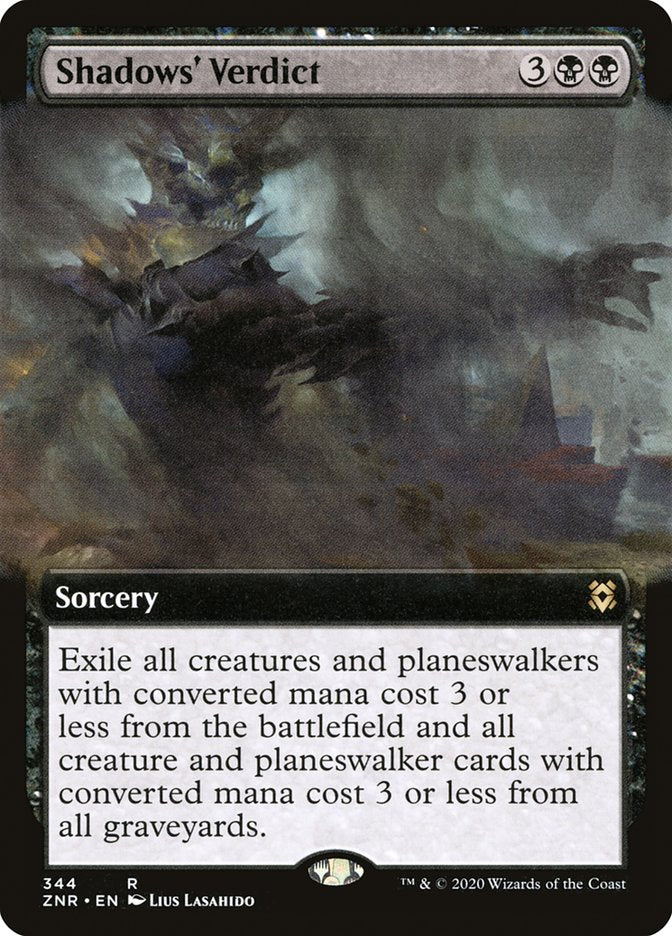 Shadows' Verdict (Extended Art) [Zendikar Rising] | Jomio and Rueliete's Cards and Comics