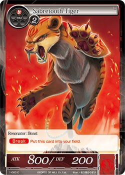 Sabretooth Tiger (1-063) [The Dawn of Valhalla] | Jomio and Rueliete's Cards and Comics