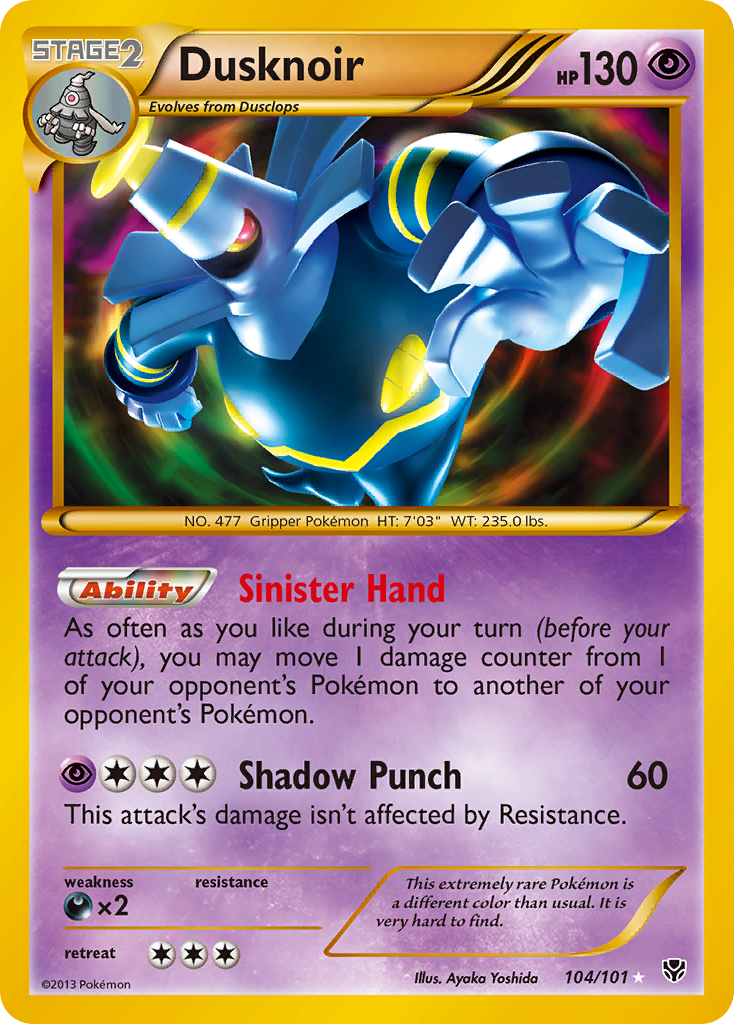Dusknoir (104/101) [Black & White: Plasma Blast] | Jomio and Rueliete's Cards and Comics