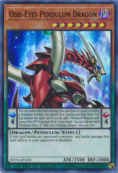 Odd-Eyes Pendulum Dragon [DUPO-EN105] Ultra Rare | Jomio and Rueliete's Cards and Comics