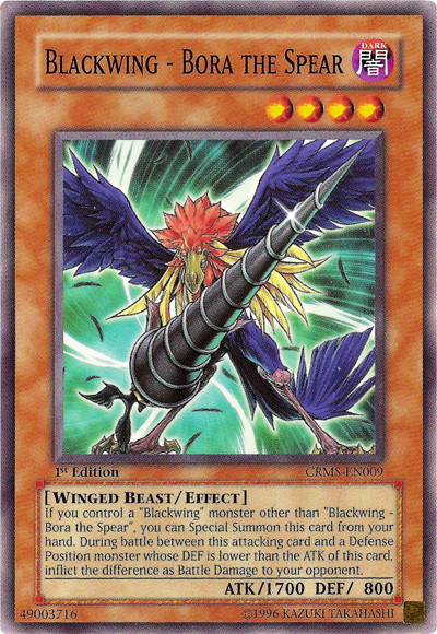 Blackwing - Bora the Spear [CRMS-EN009] Common | Jomio and Rueliete's Cards and Comics