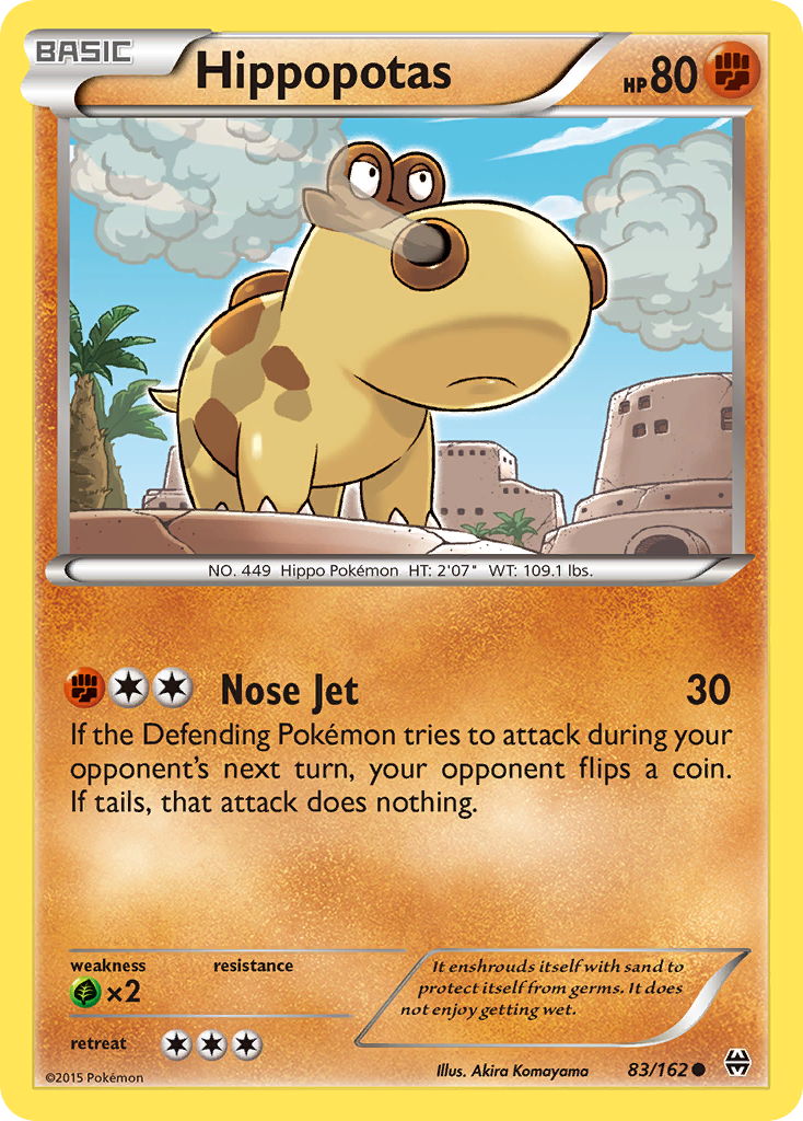 Hippopotas (83/162) [XY: BREAKthrough] | Jomio and Rueliete's Cards and Comics