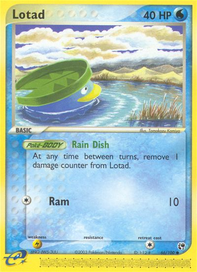 Lotad (66/100) [EX: Sandstorm] | Jomio and Rueliete's Cards and Comics