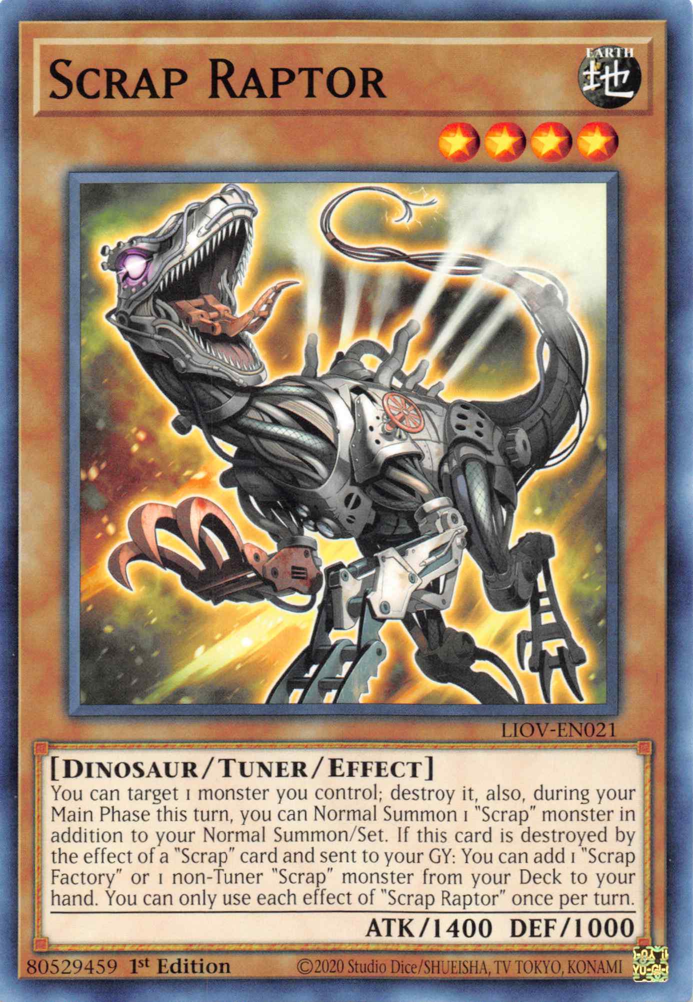 Scrap Raptor [LIOV-EN021] Common | Jomio and Rueliete's Cards and Comics