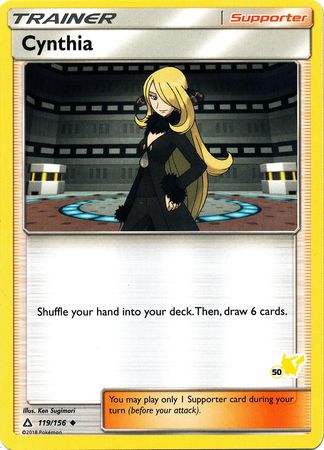 Cynthia (119/156) (Pikachu Stamp #50) [Battle Academy 2020] | Jomio and Rueliete's Cards and Comics