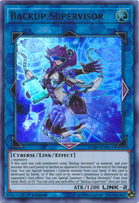 Backup Supervisor [DUPO-EN015] Ultra Rare | Jomio and Rueliete's Cards and Comics