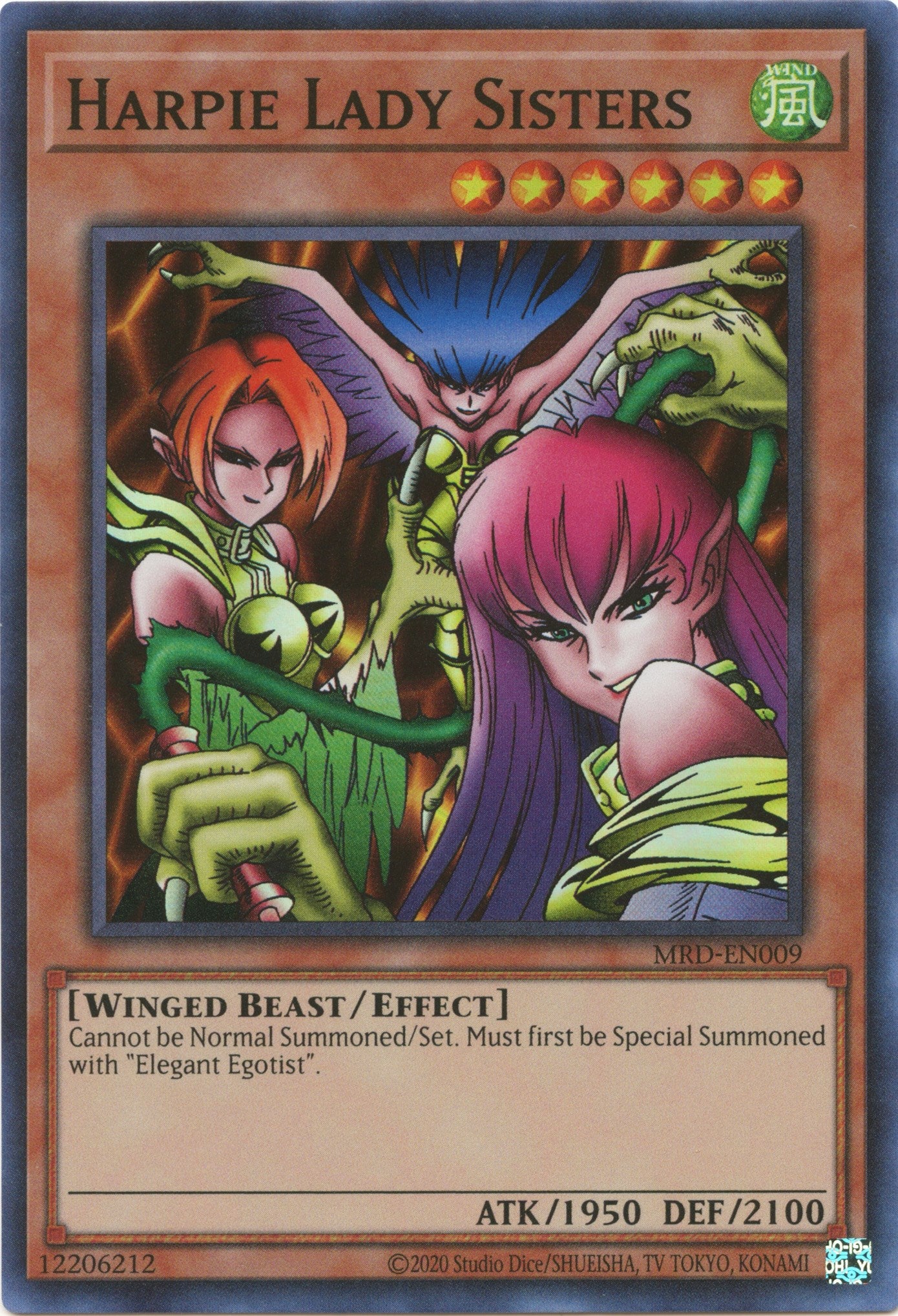 Harpie Lady Sisters (25th Anniversary) [MRD-EN009] Super Rare | Jomio and Rueliete's Cards and Comics