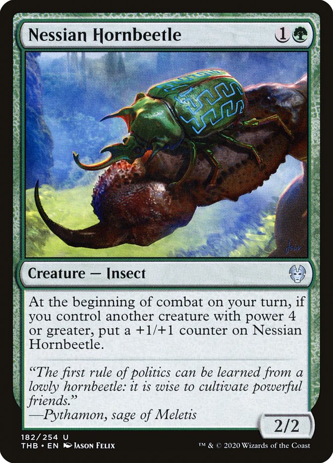 Nessian Hornbeetle [Theros Beyond Death] | Jomio and Rueliete's Cards and Comics