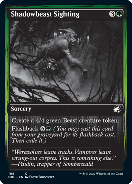 Shadowbeast Sighting [Innistrad: Double Feature] | Jomio and Rueliete's Cards and Comics