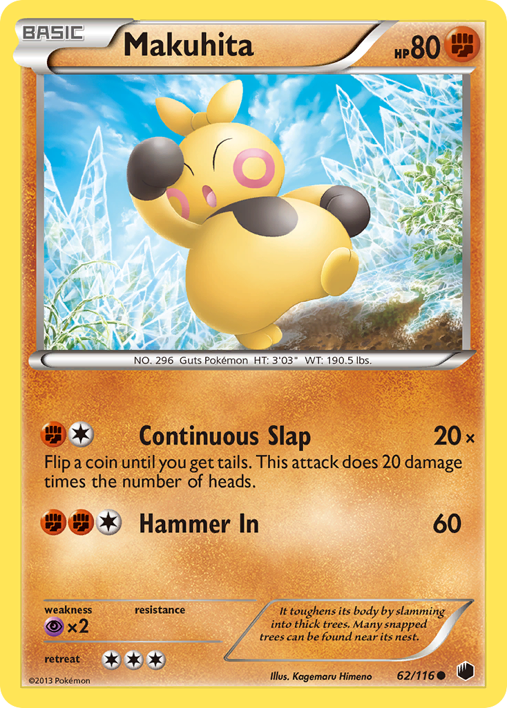 Makuhita (62/116) [Black & White: Plasma Freeze] | Jomio and Rueliete's Cards and Comics