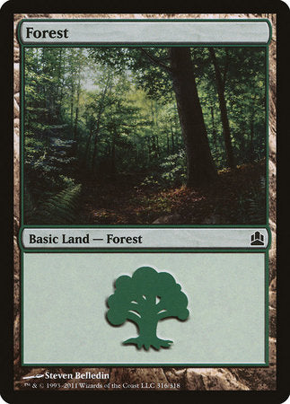 Forest (316) [Commander 2011] | Jomio and Rueliete's Cards and Comics