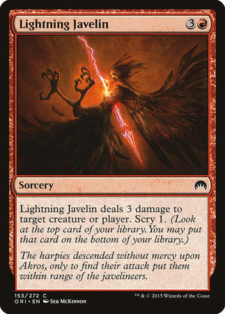 Lightning Javelin [Magic Origins] | Jomio and Rueliete's Cards and Comics