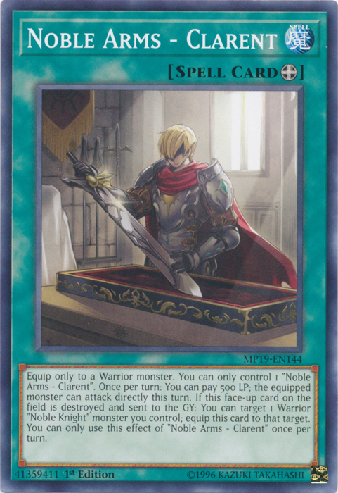 Noble Arms - Clarent [MP19-EN144] Common | Jomio and Rueliete's Cards and Comics