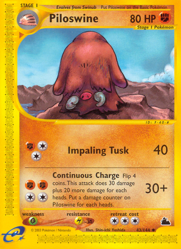 Piloswine (43/144) [Skyridge] | Jomio and Rueliete's Cards and Comics