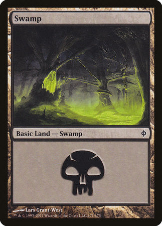 Swamp (171) [New Phyrexia] | Jomio and Rueliete's Cards and Comics