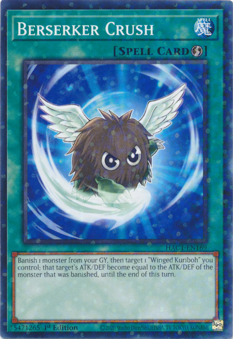 Berserker Crush (Duel Terminal) [HAC1-EN169] Common | Jomio and Rueliete's Cards and Comics