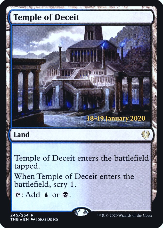 Temple of Deceit [Theros Beyond Death Prerelease Promos] | Jomio and Rueliete's Cards and Comics