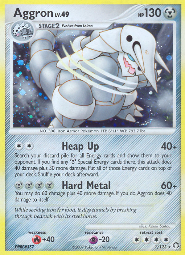 Aggron (1/123) [Diamond & Pearl: Mysterious Treasures] | Jomio and Rueliete's Cards and Comics
