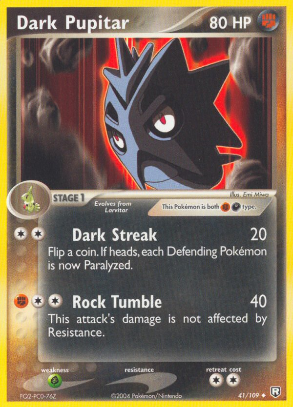 Dark Pupitar (41/109) [EX: Team Rocket Returns] | Jomio and Rueliete's Cards and Comics