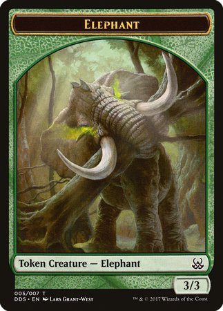 Elephant Token [Duel Decks: Mind vs. Might Tokens] | Jomio and Rueliete's Cards and Comics